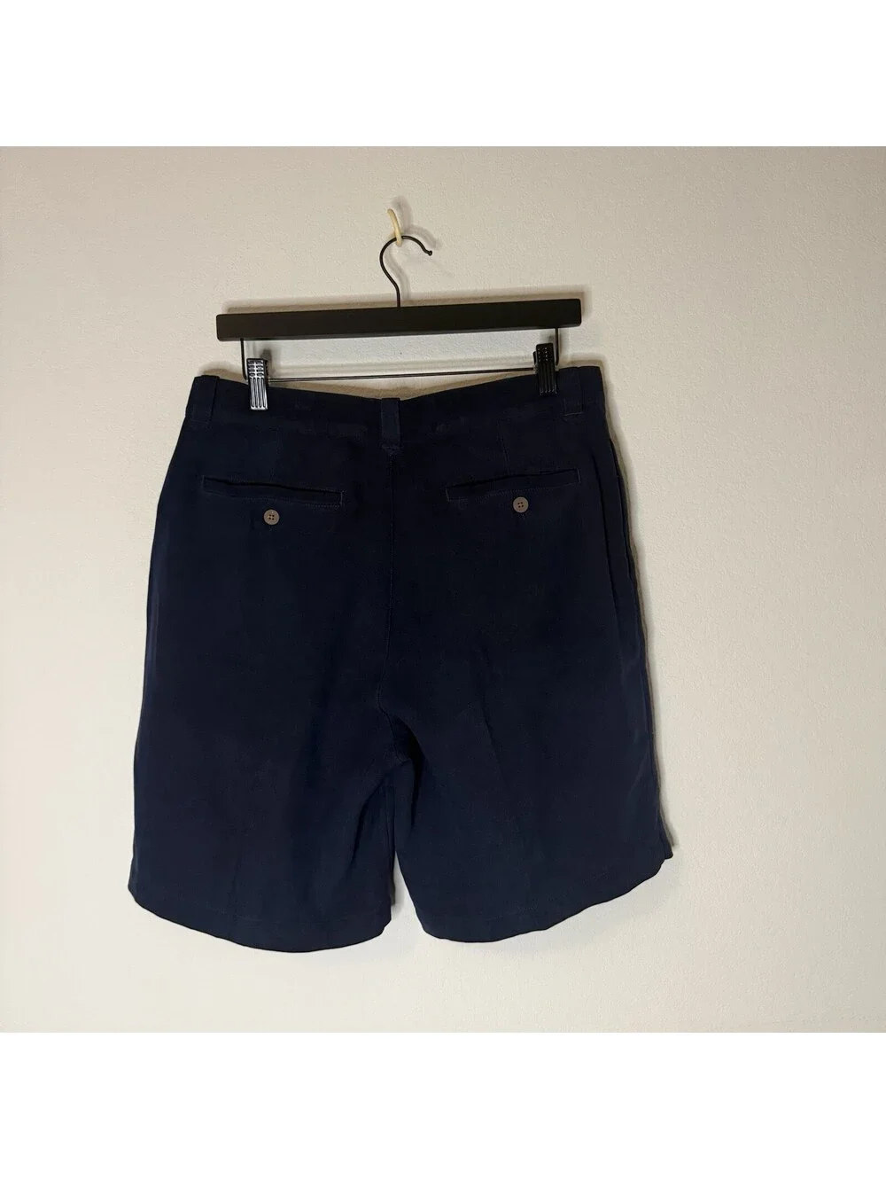 Tommy Bahama Men’s 100% Silk Relax Fit Shorts Navy Size 33 Casual Flat Front